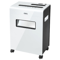 得力9911碎纸机(白)(台)大功率纸张文件粉碎机商用便携废纸廉碎机 办公设备