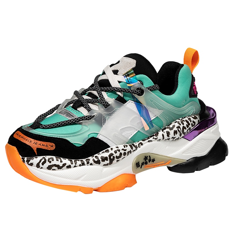 马克华菲女士老爹鞋女休闲鞋女运动鞋女士休闲鞋网面透气女鞋厚底鞋子女鞋