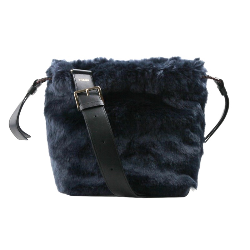 FURLA芙拉 CAOS系列中号毛皮水桶包902917
