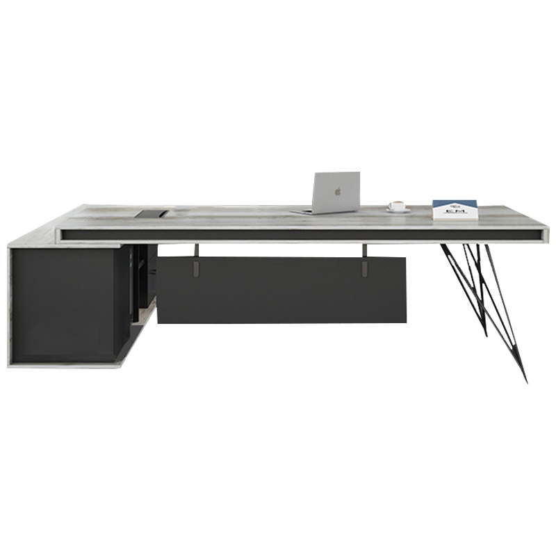 质凡老板桌办公家具简约现代板式大班台总裁主管桌经理桌