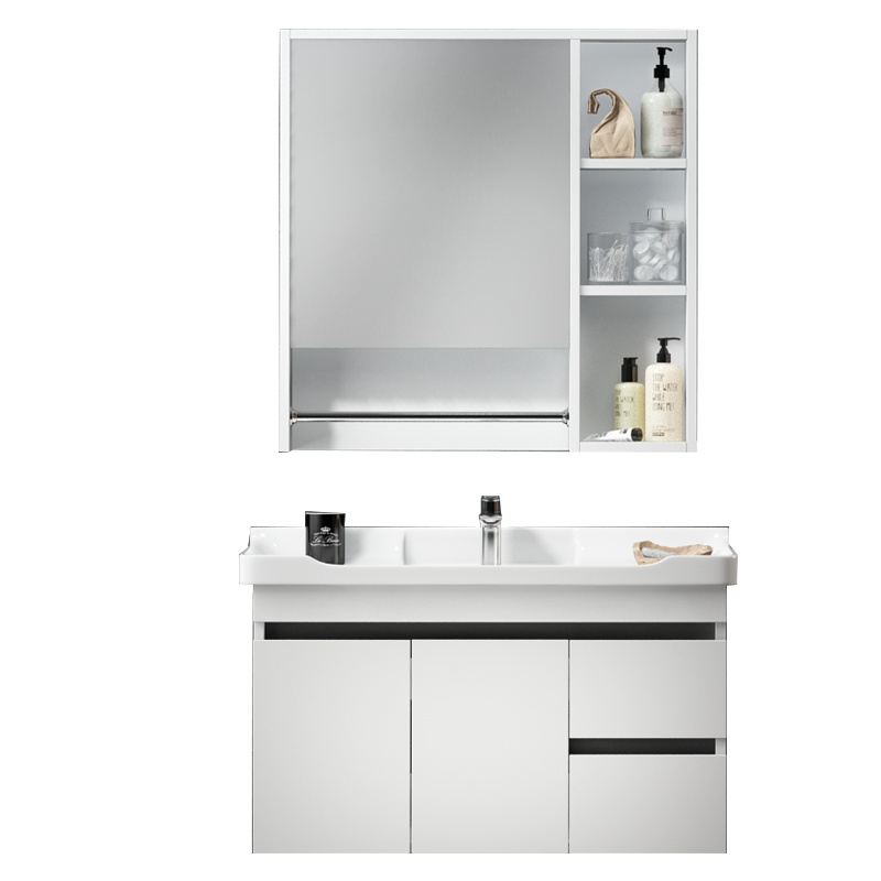 HOROW希箭卫浴挂墙式实木浴室柜吊柜洗手盆洗漱台洗脸盆组合木质卫生间洁具套装[7天内发货]