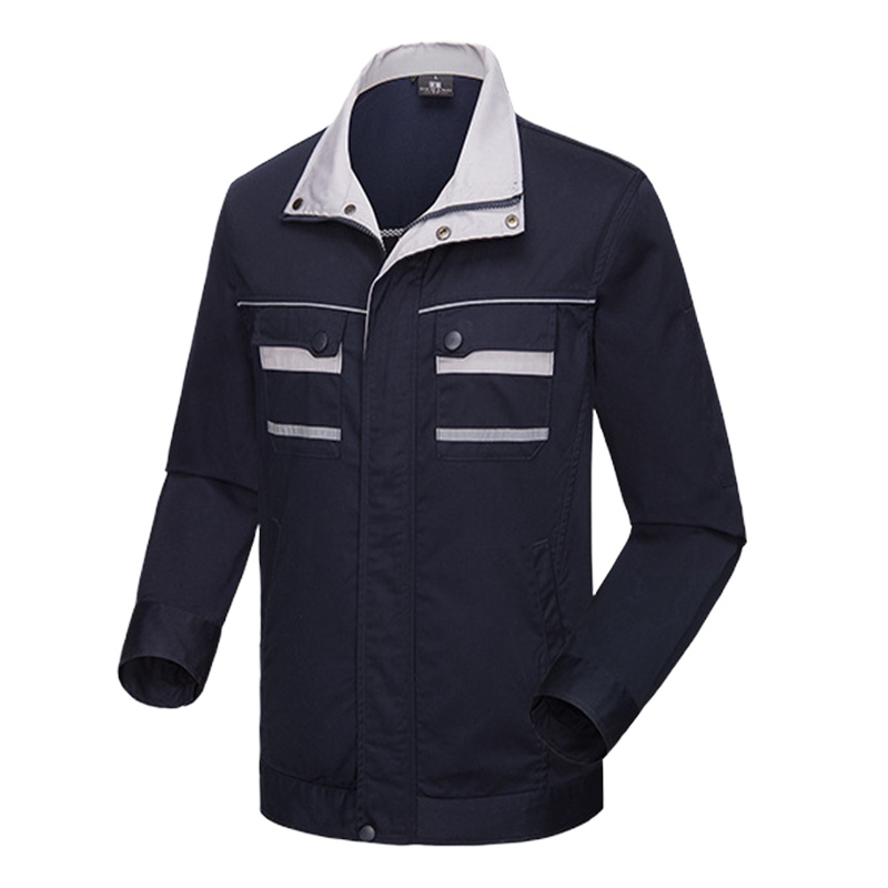 春秋新款舒适透气反光条长袖套装