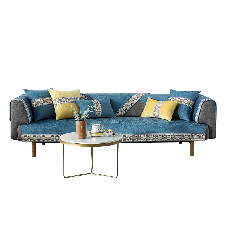 添福运 中式四季沙发垫套装沙发套罩巾套装坐垫子巾秋冬季坐垫子防滑红木沙发垫子新中式雪尼尔沙发垫123组合沙发贵妃可定制