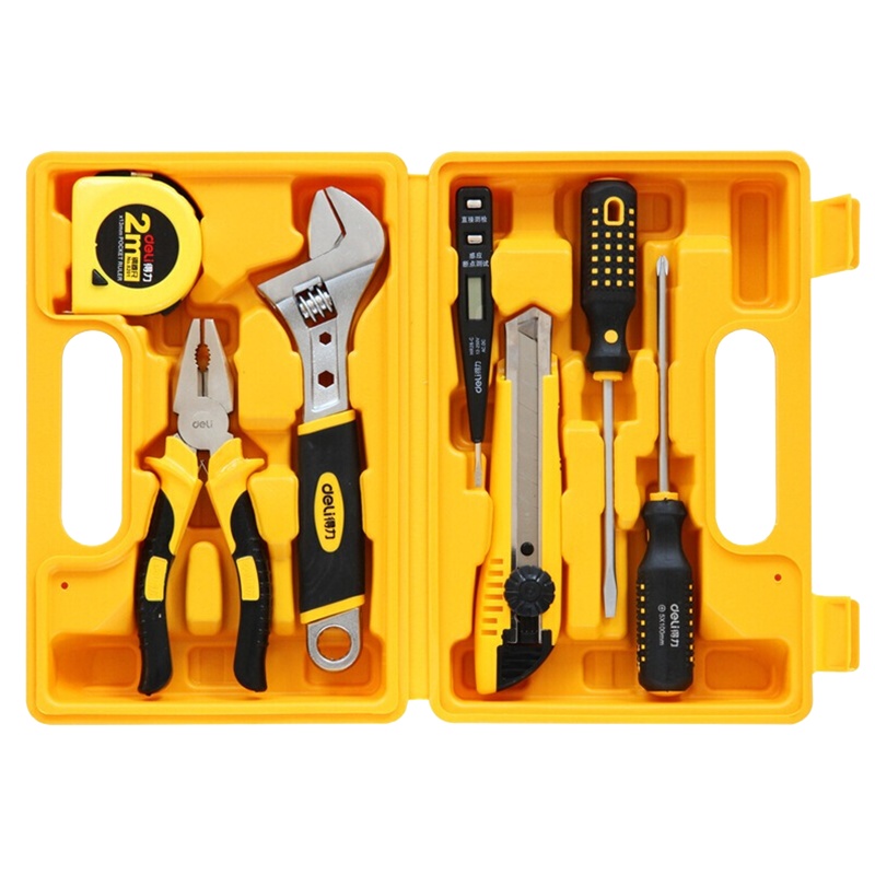 得力(deli)3700多组合工具套装家用工具箱五金工具套装7件套维修工具