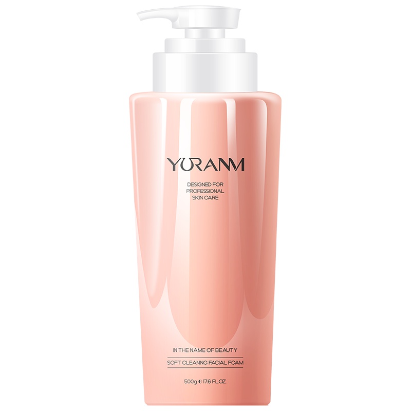 瑜然美yuranm柔净洁面乳500G大瓶氨基酸男女士洗面奶 洗脸卸妆清洁毛孔去黑头补水控油保湿