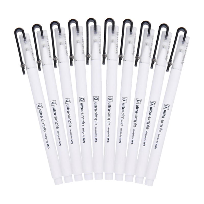 晨光(M&G)AGPB2001黑色中性笔 10支/盒 0.5mm 优品签字笔 写字笔 水笔 黑笔 笔类