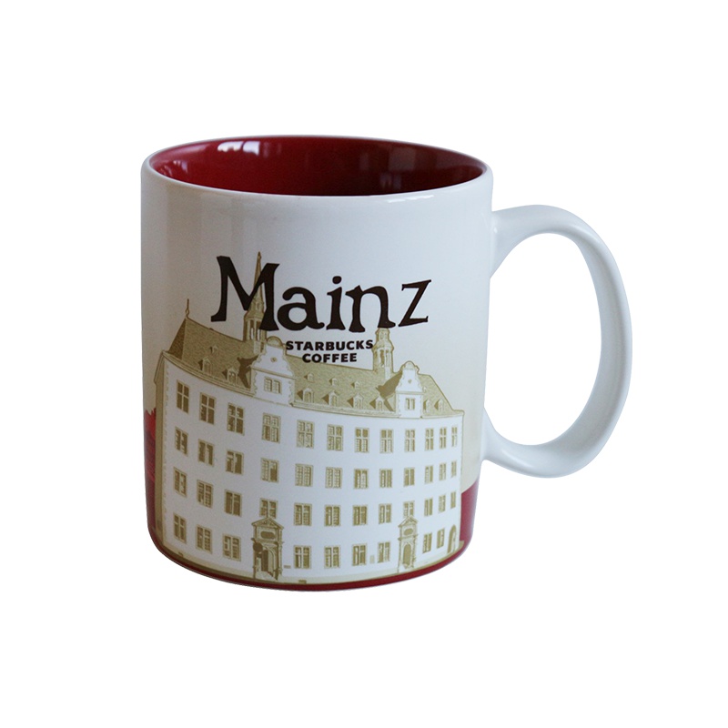 [德国美因茨]星巴克(Starbucks)Mainz美因茨城市主题陶瓷马克杯 414ml 星巴克杯子 德国进口