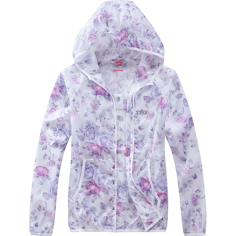 TFO轻薄防泼水舒适防晒女士印花防晒皮肤衣服(收纳袋)