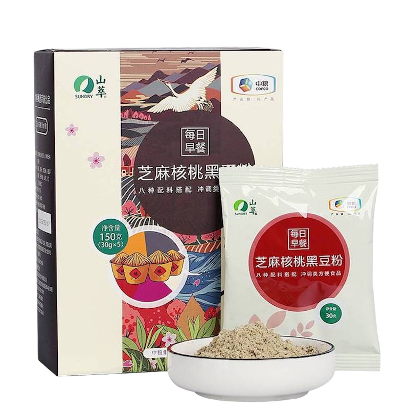 中粮山萃芝麻核桃黑豆粉150克(30g*5)*2盒
