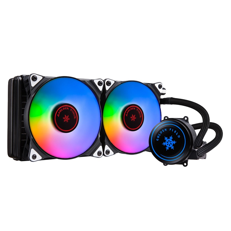 金河田雪影240G(炫彩)水冷散热器电脑台式机cpu一体式水冷套装静音风扇