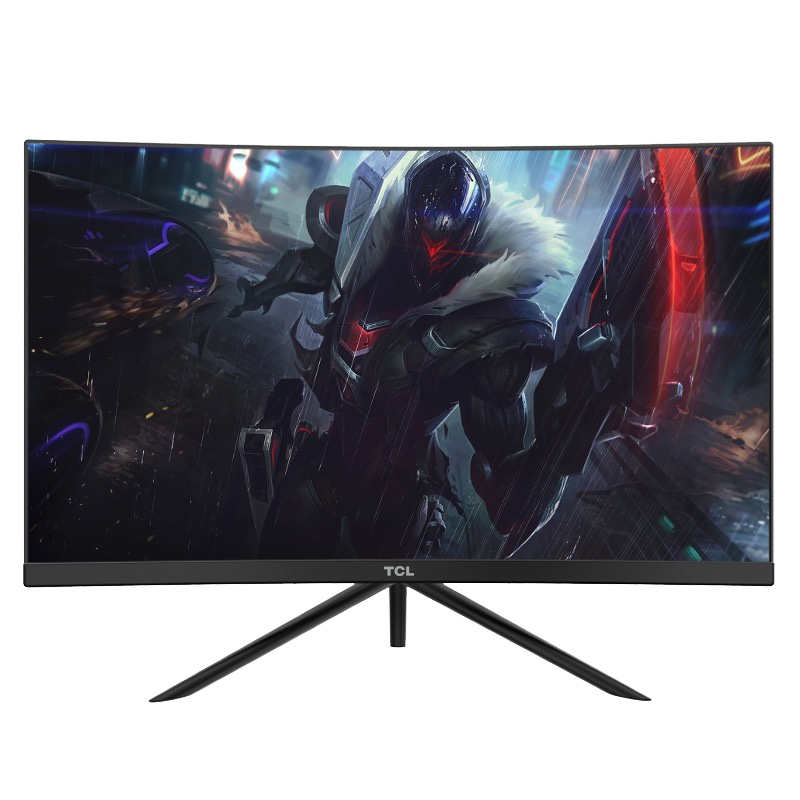 TCL 23.6英寸1800R曲面电脑显示屏 广视角微边滤蓝光不闪屏高清游戏电竞显示器(HDMI/VGA)T24M7C