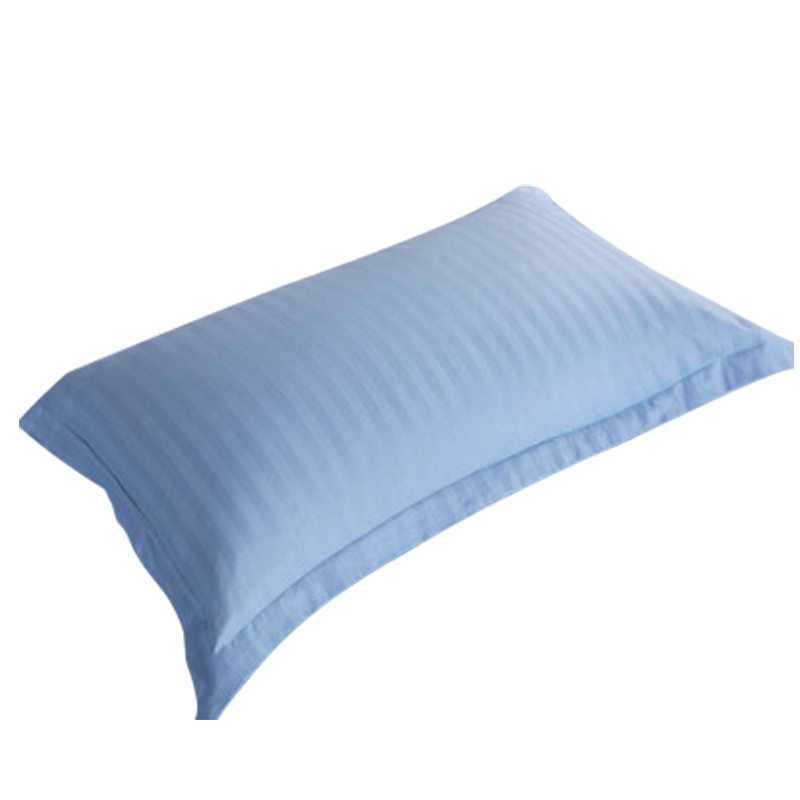 浅米黄缎条枕套