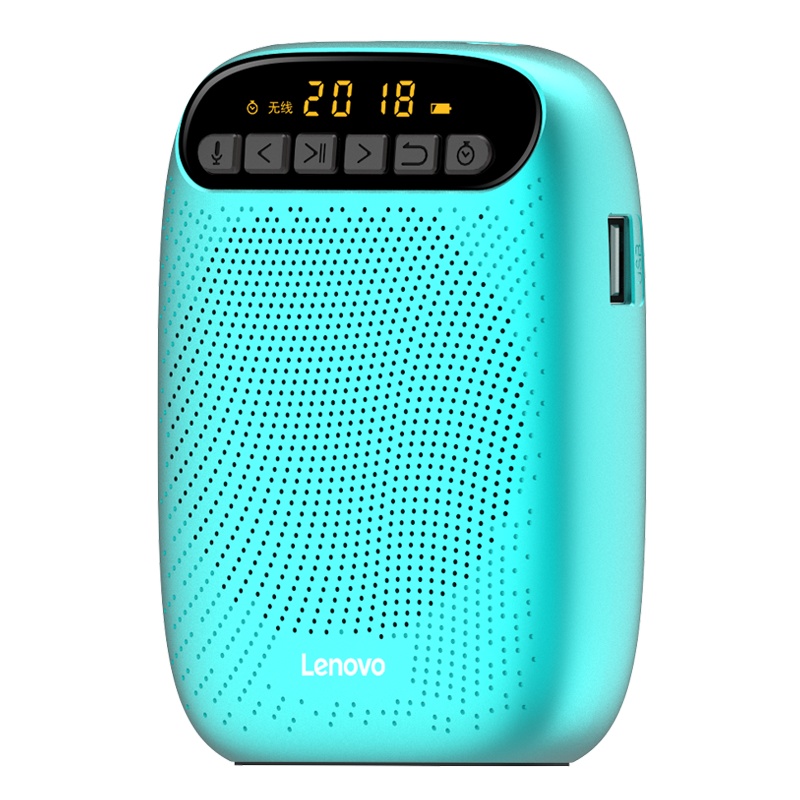Lenovo/联想 A500 珊瑚蓝有线小蜜蜂扩音器教师专用上课教学讲课导游喇叭户外扬声器宣传播放器录音耳麦话筒迷你轻便