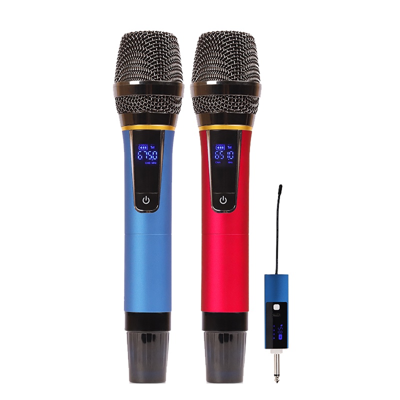 SanSui/山水SK12-28无线话筒一拖二麦克风接收器套装 家庭KTV主持会议舞台U段调频专业话筒