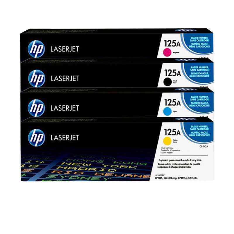 惠普(HP)CB540A/CB541A/CB542A/CB543A 125A 硒鼓黑色彩色四色套装