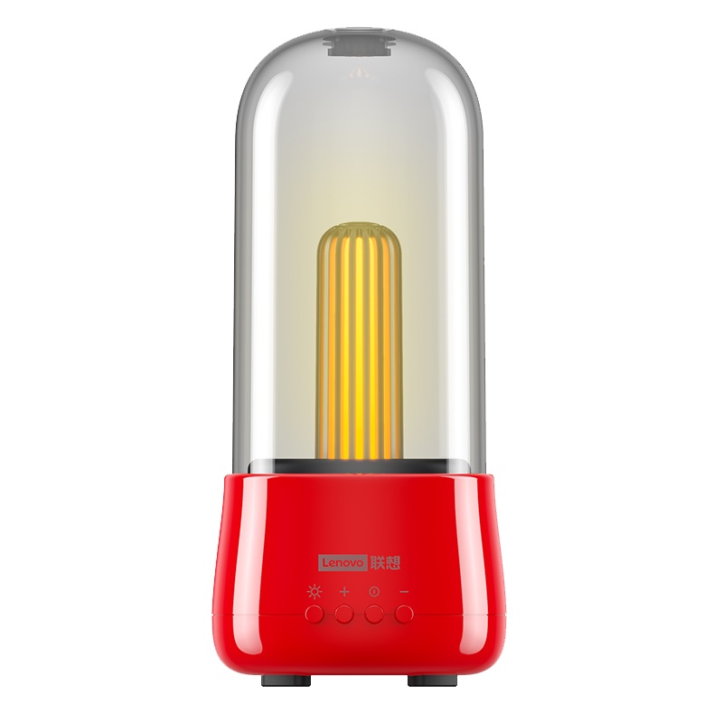 联想L02红色小灯泡发光无线蓝牙音箱大音量低音炮便捷式迷你小音响家用户外车载高音质吃鸡游戏通用 红色 官方标配