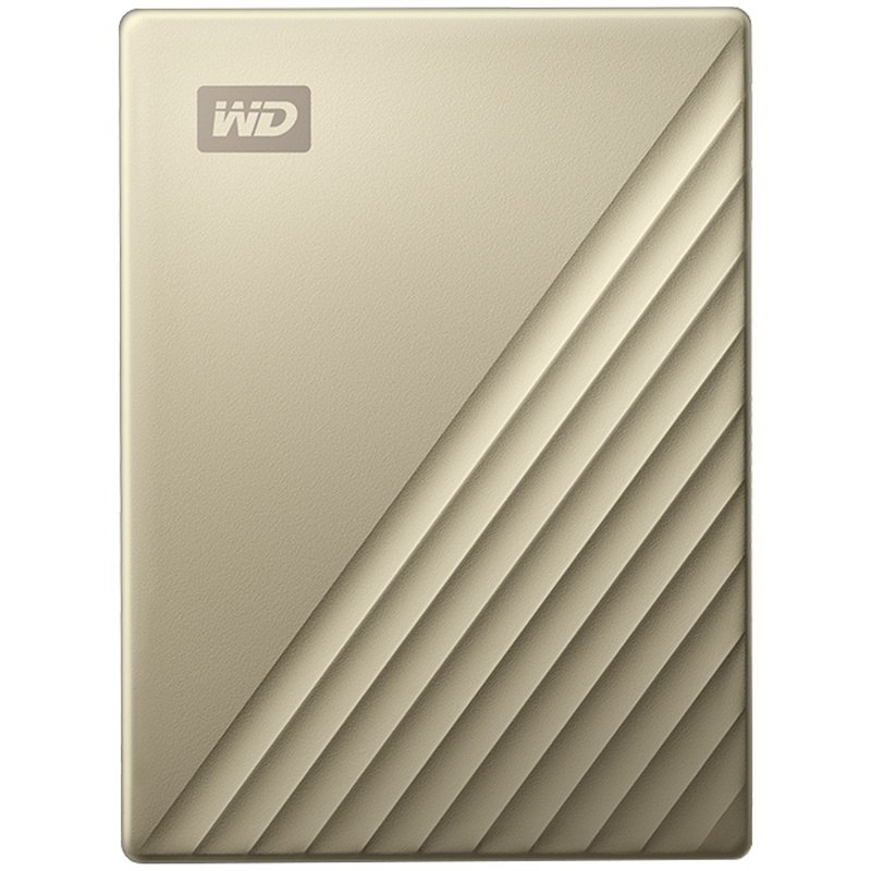 西部数据(WD)5TB Type-C移动硬盘My Passport Ultra2.5英寸 金色WDBFTM0050BGD