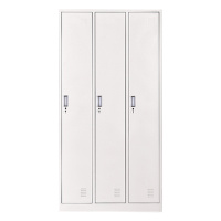 汉诺鑫威加厚三门钢制更衣柜员工柜铁皮职工储物柜带锁存包柜鞋柜多门柜子三门钢制更衣柜