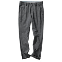 千纸鹤裤子男2019春韩版休闲潮流刺绣男士修身弹力长裤70119