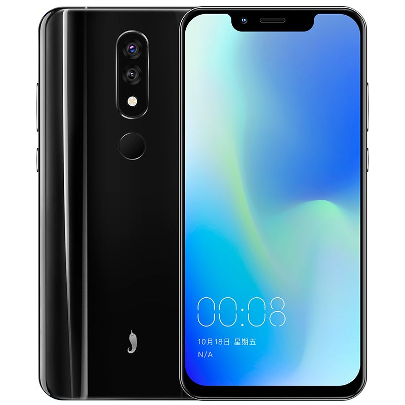 小辣椒 红辣椒9X 8+128GB 幻夜黑 3000mAh大电池 5.86英寸刘海屏 双面玻璃 微信8开 全网通4G 智能手机