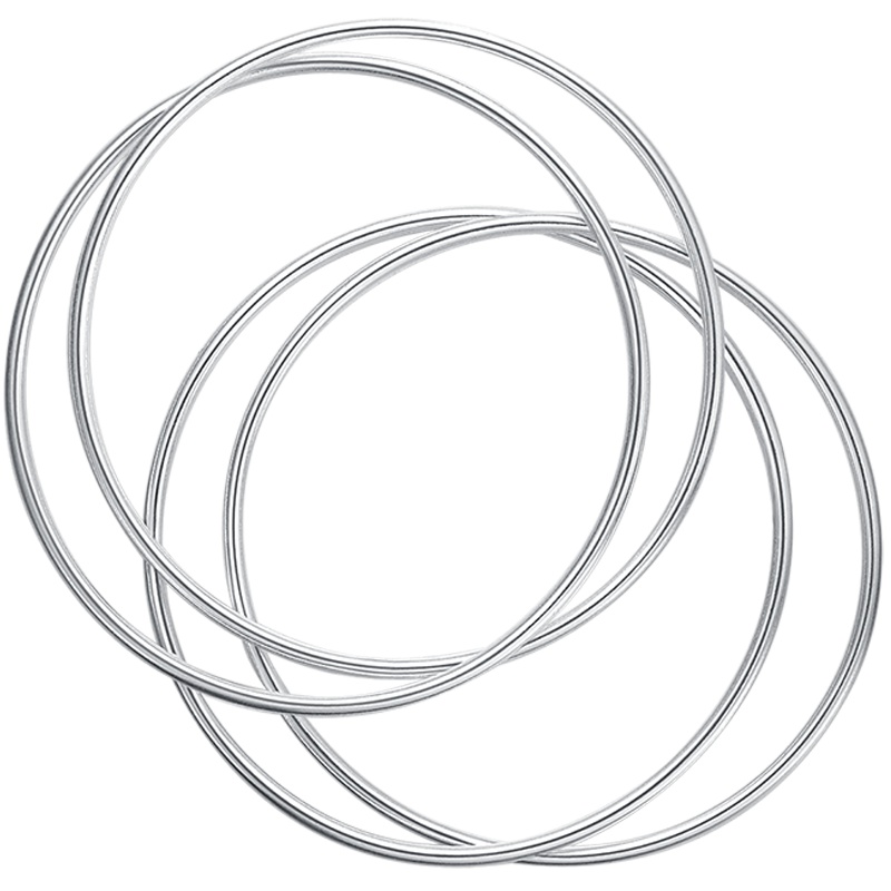 金一 足银S990成人女士手镯四环送女友送妈妈 BFE017 S990 (定价)