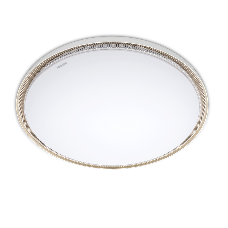 飞利浦LED吸顶灯 现代简约客厅灯卧室灯餐厅灯书房阳台照明灯具 轻奢欧式圆形大厅顶灯灯饰 开关三档调色 如诗