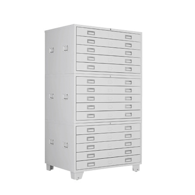 永格钢制铁皮柜1号地图柜底图柜文件柜工程图纸柜收纳柜三节