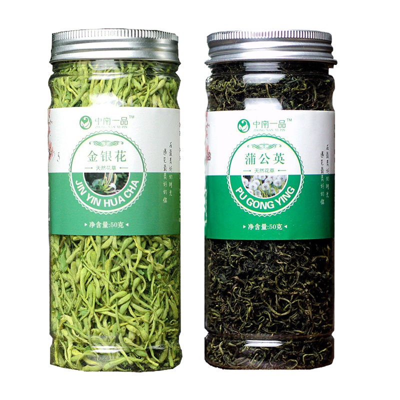 金银花+蒲公英 【买二送杯】金银花茶去火菊花茶胎菊王下火茶菊花枸杞茶30g50g