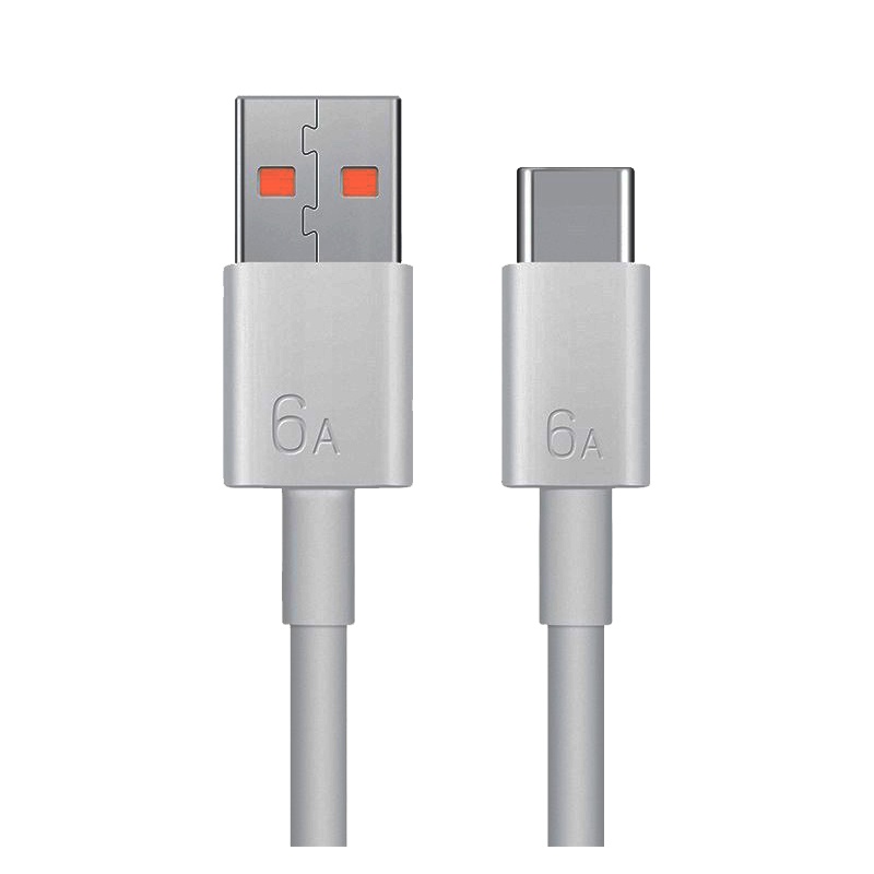 华为原装6A数据线USB Type-C接口mate40/30pro Nova9保时捷超级快充线 支持66W充电线 1米