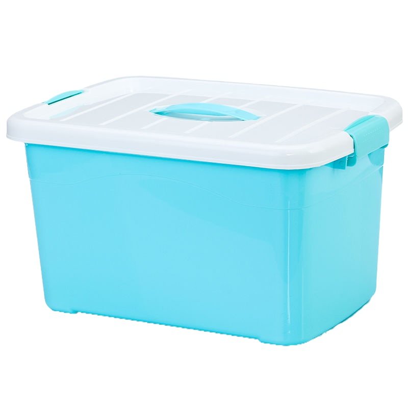 透明收纳箱塑料特大号装衣服的玩具整理储物箱子有盖盒储蓄箱大号 少女粉收纳箱[高品质] 小号长27.5宽20高16厘米