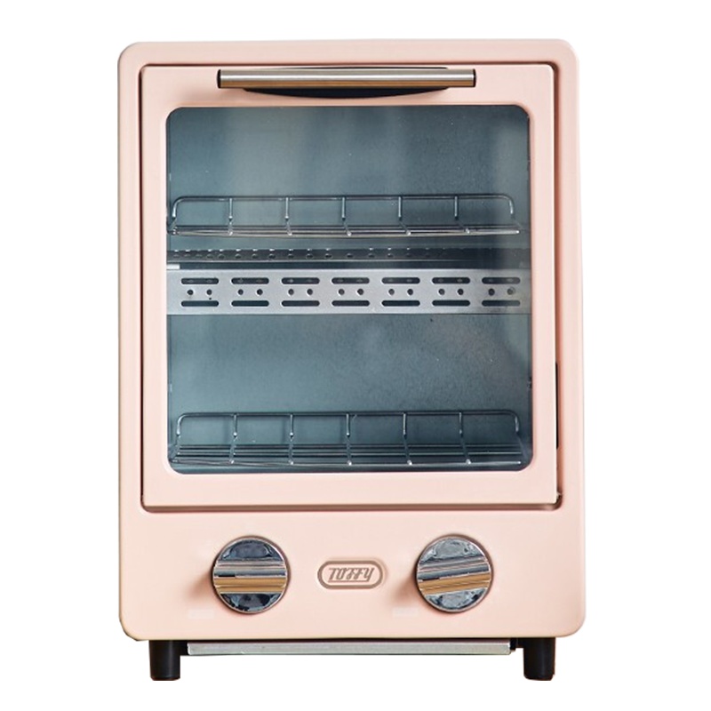 Toffy 电烤箱 日本网红复古双层小烤箱 家用多功能烘焙小型9L迷你全自动蒸箱 一体机蒸汽小家电 K-TS1 粉色