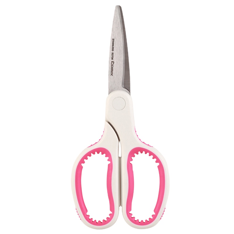 齐心 B2736 中号舒适耐用省力剪刀 170mm 剪纸12页 深灰 (单位:把)