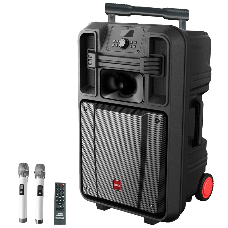 万利达(malata) JJ12广场舞音响12英寸低音蓝牙音箱 便携式移动拉杆户外音响 大功率低音炮双麦克风