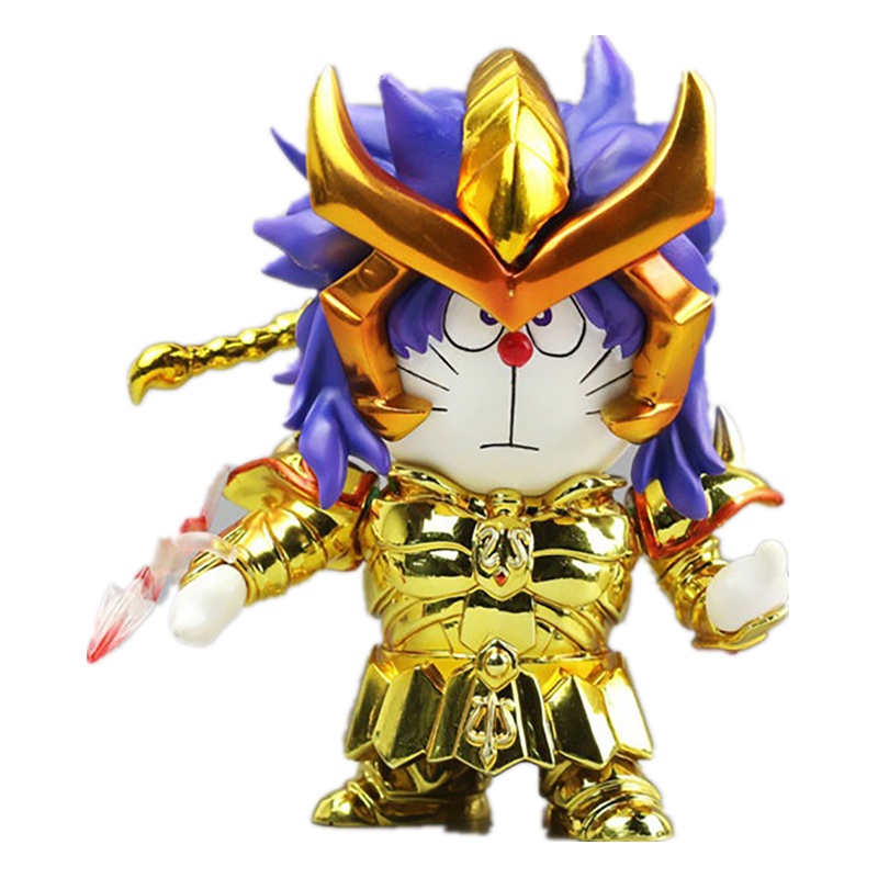 哆啦A梦手办 叮当猫 机器猫DoraCat 黄金圣斗士 天蝎座手办模型摆件