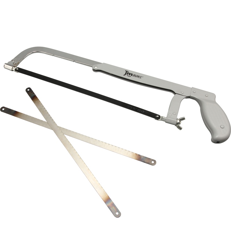 吉米家居 JM-G26112 可调式钢锯架手工锯子家用木工锯片钢锯条钢锯弓送3锯条12英寸