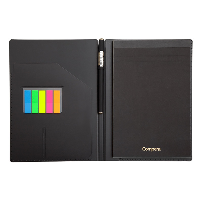 齐心(comix)C8203 A5多功能笔记本商务管理册(PP封套+商务拍纸本+挂式便签+中性笔) 会议记录本 办公用品