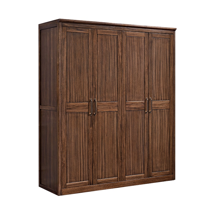 衣柜传世乌金木衣柜2门3门四门平开门衣柜木质储物柜子现北欧卧室家具