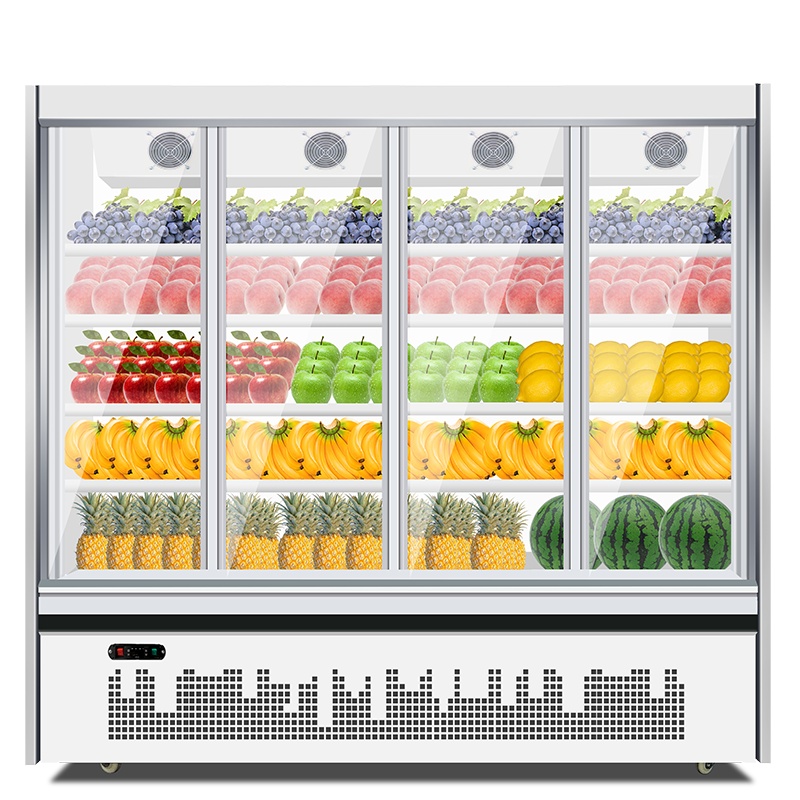 希冷（XILEN）风幕柜水果保鲜柜展示柜冷藏饮料柜酸奶啤酒柜商用冰柜超市生鲜蔬菜保鲜柜 经典款2500*700*1900
