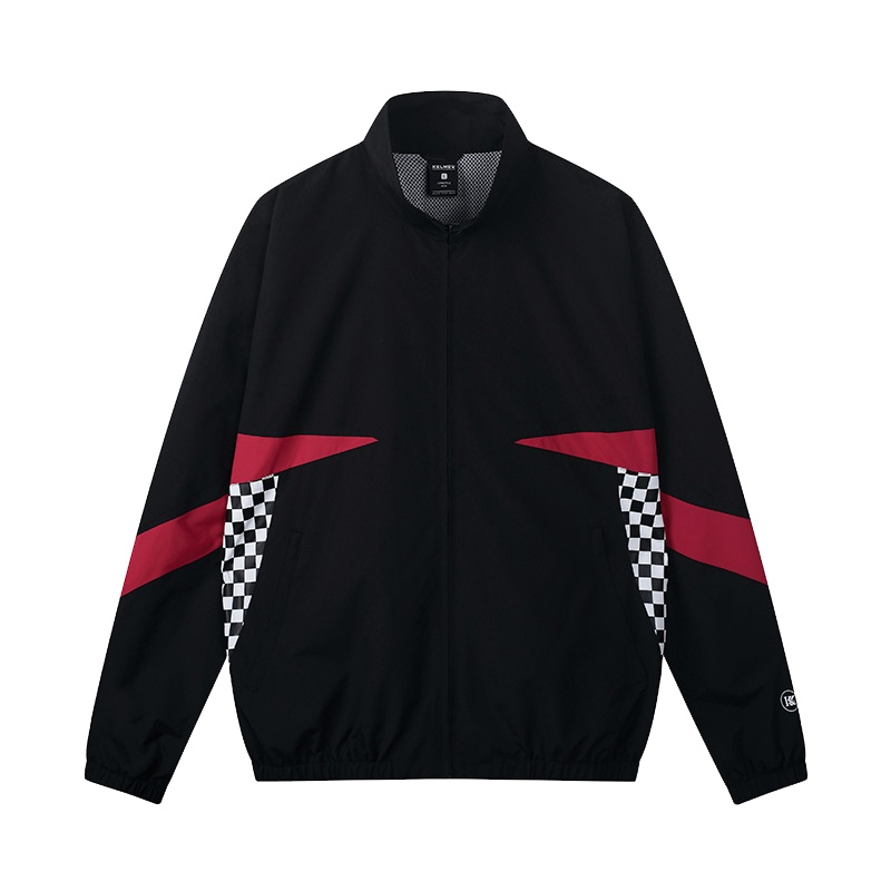 KELME/卡尔美 男士运动外套立领复古宽松蝙蝠袖风衣梭织卫衣新款