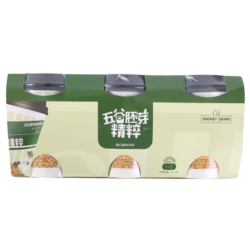 美力谷谷物胚芽代餐海苔片6杯装营养早餐养胃即食冲饮食品270g