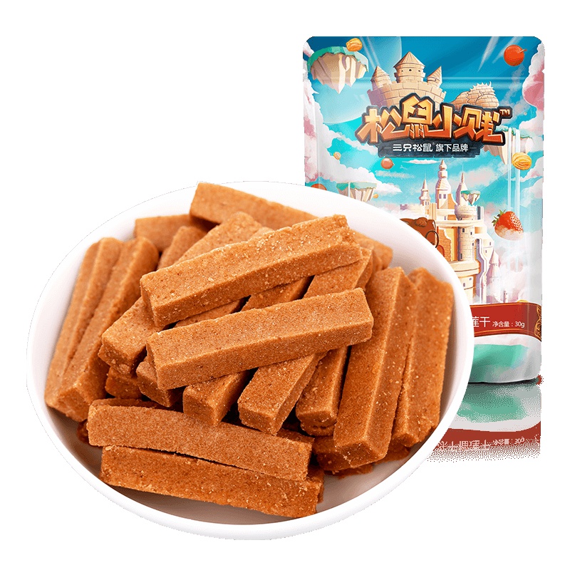 满300减210[三只松鼠 松鼠小贱山楂条 208g]袋山楂开胃零食