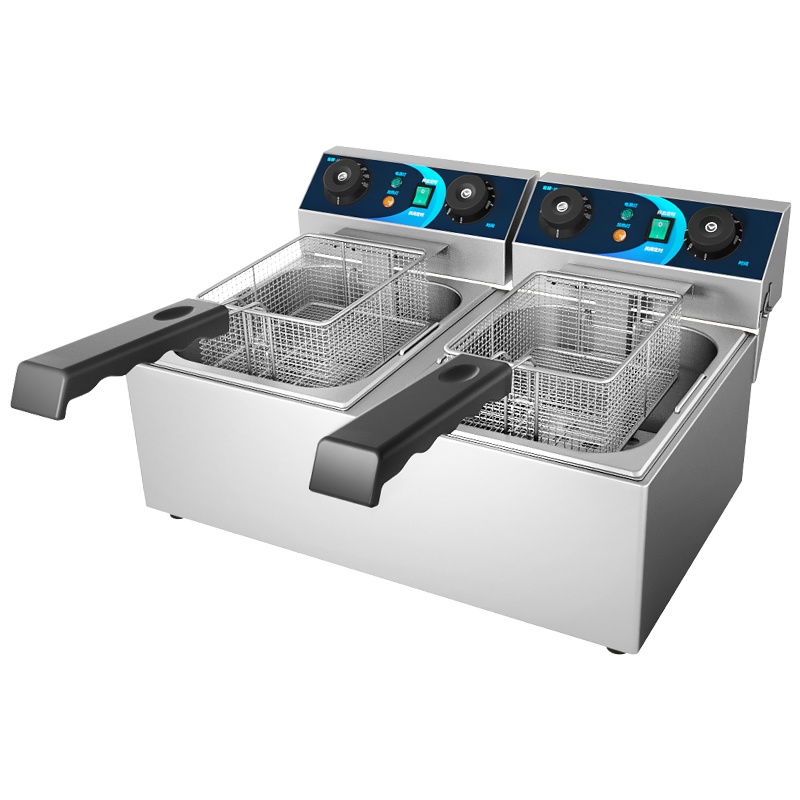 东贝电炸炉商用炸土豆片锅EF-101V-2电炸锅单缸双缸炸串炸薯条油条机油炸机