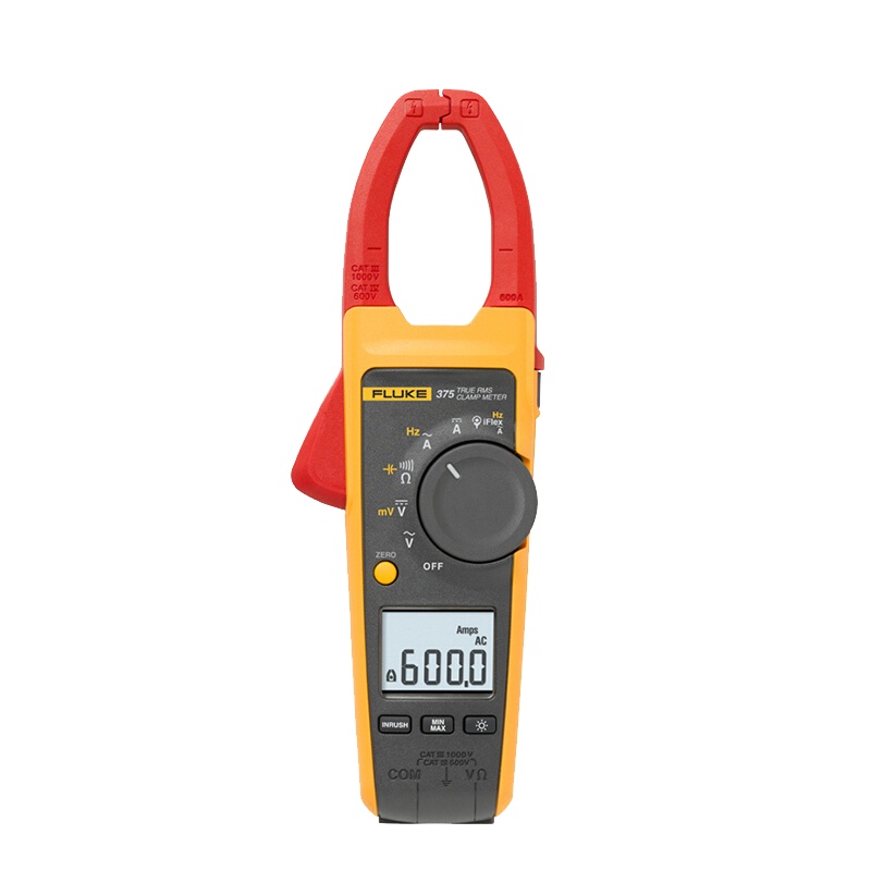 福禄克(FLUKE)375/CN 真有效值钳形电压电流表交/直流钳形万用表噪声较高的电气环境中使用提供稳定读数 钳形表