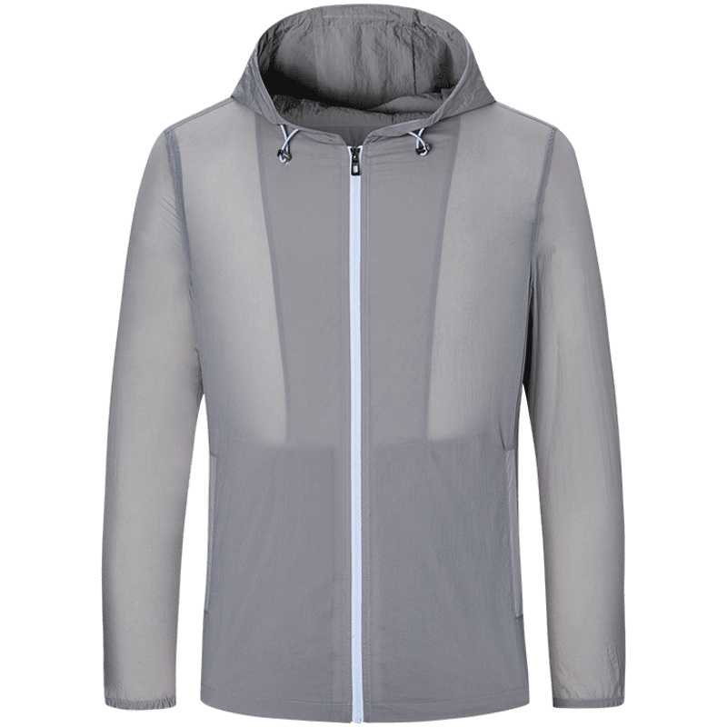 才子男装薄款夹克男士2020春夏季新款休闲透气修身防晒衣连帽外套