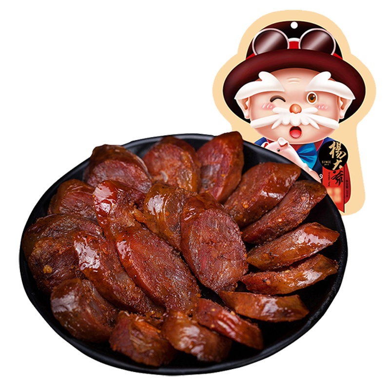 杨大爷麻辣香肠200g7分瘦四川特产腊肠川味自制农家烟熏猪肉烤肠