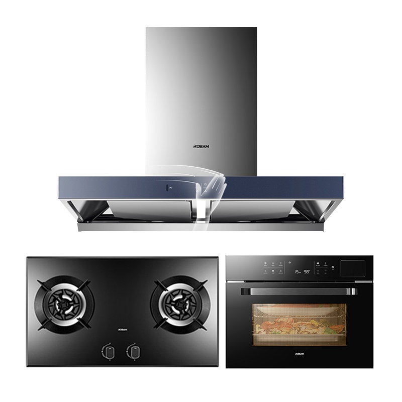 [三件套]老板(ROBAM)烟灶套餐 油烟机灶具 蒸烤一体机厨电套装65X2+57B0T+CQ975