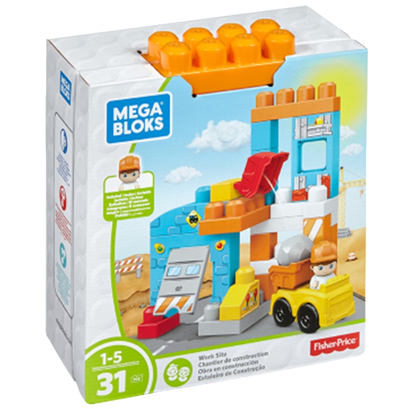 Mega费雪美高大颗粒工作情景套装 动漫 1岁以上 更多拼搭组合锻炼各方面能力-FFG33