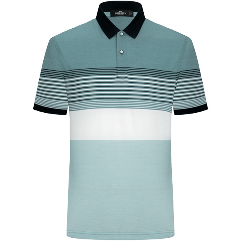 柒牌SEVEN男装商务休闲短袖POLO衫夏季薄款弹力短袖丝光棉