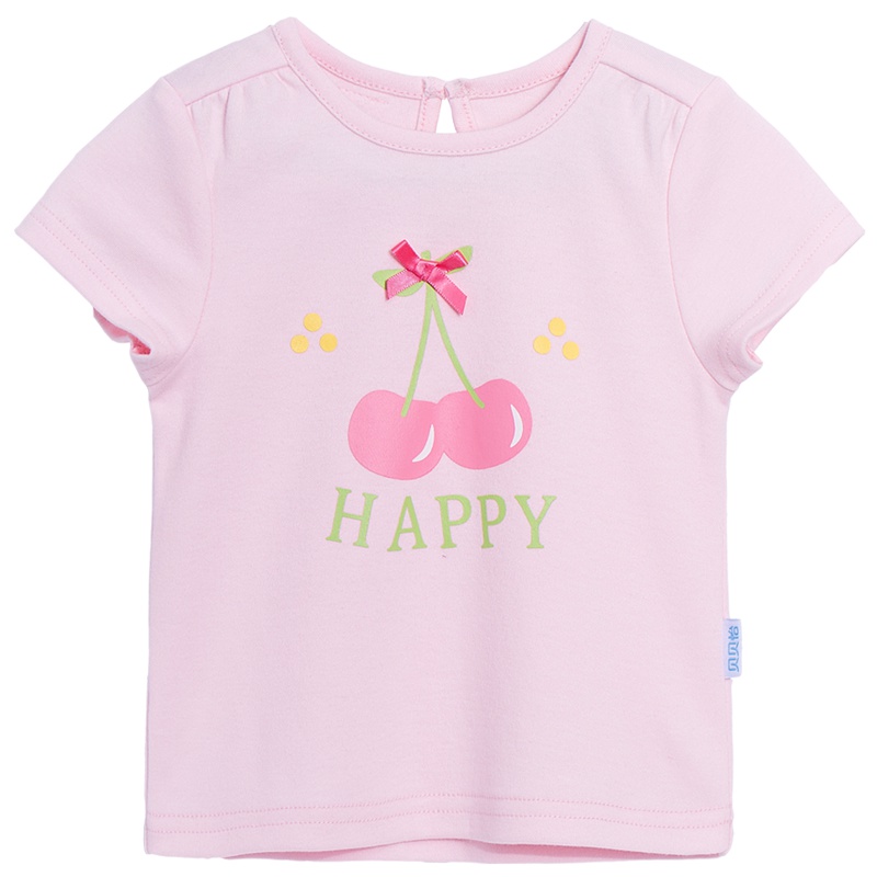 贝贝怡童装女童短袖t恤夏季纯棉T恤婴儿衣服宝宝上衣172S337