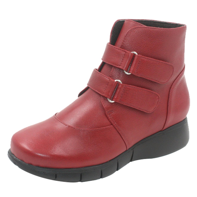 Mileno/米莲诺冬季牛皮厚底女短靴健康舒适妈妈鞋休闲鞋M164582
